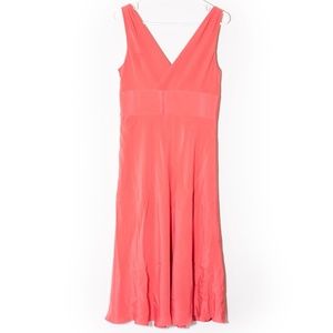 J CREW Dress Sleeveless Silk Size T10 Coral